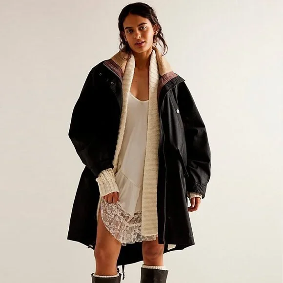 ✨HP✨Free People Juki Waxed Parka NWT - Picture 1 of 12